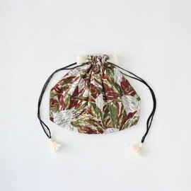 Suno&Morrison｜#150 Khadi Printed Drawstring Bag  [ バッグ・ポーチ ]