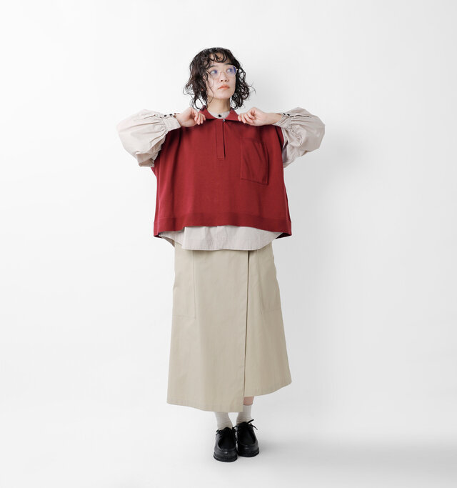 model saku：163cm / 43kg 
color : red / size : 38