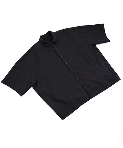 VU｜ヴウ balloon shirt [BLACK］バルーンシャツ vu-s24-s01