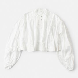 enrica｜コットン サテン ギャザー ブラウス blouse124-tr