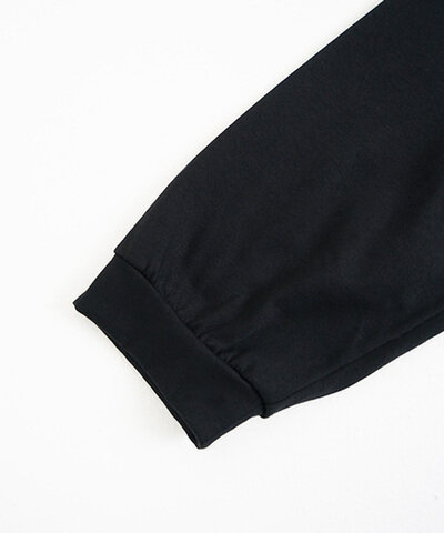 Mochi｜organic cotton cut & saw blouse [black]