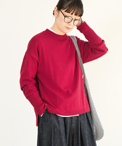 mao made|やわらかコットンクルーネック/レディース/トップス/プルオーバー 洗える 541107