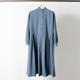 MidiUmi｜stand collar tuck shirt one piece