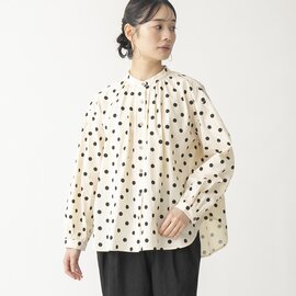 TUTIE.|コットンタイプライタードットブラウス/長袖ブラウス・トップス・コットン・ドット・水玉・綿
