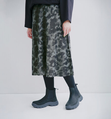 and wander|プリント サテン スカート printed satin skirt 574-6282120