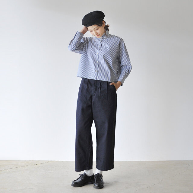 モデル:170cm / 54kg
color : navy stripe(col.NST) / size : free