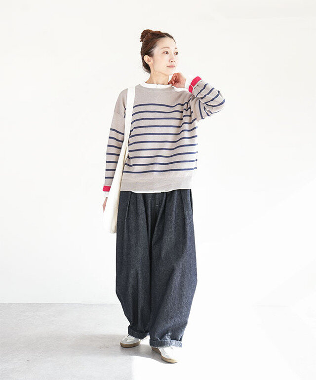 着用カラー:811 ライトグレー×ブルー/着用サイズ:FREE