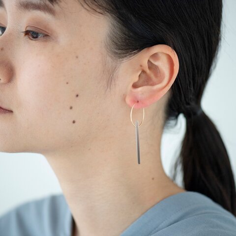 Sur|hoop pierce HP-P4 軽量 フープピアス オケージョン(片売り)