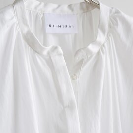 SI-HIRAI｜バイオツイル バンドカラー チュニック ドレス chss23-4703b-sl-fn