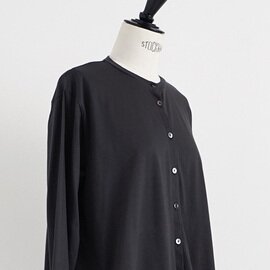 Mochi｜organic cotton cut & saw blouse [charcoal grey]