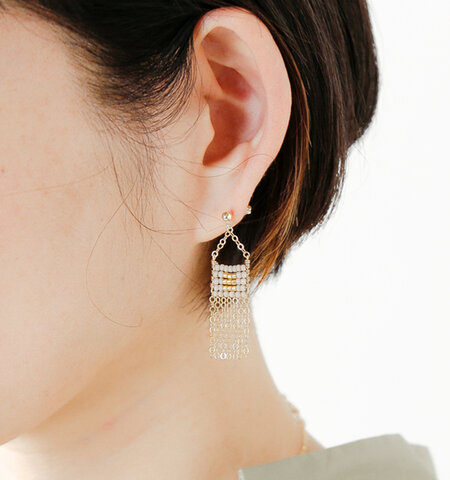 Sidai Designs チェーンタッセル ペンダントピアス Extra Small Pendant Earring With Chain Tassel Sidai 10 11 Ms Piu Di Aranciato ピウディアランチェート キナリノモール Sidai Designs チェーンタッセル ペンダントピアス Extra Small Pendant Earring With Chain Tassel Sidai 10 11 Ms Piu Di Aranciato ピウディアランチェート キナリノモール