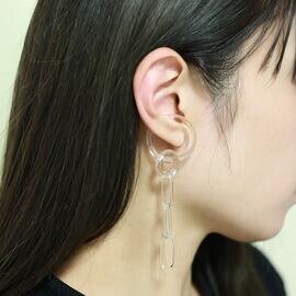 _cthruit|cthruit ear cuff_charm (S) イヤーカフ 【Clear/ Black】