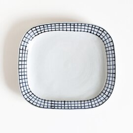 日下華子｜格子角丸プレート パン皿 和食器