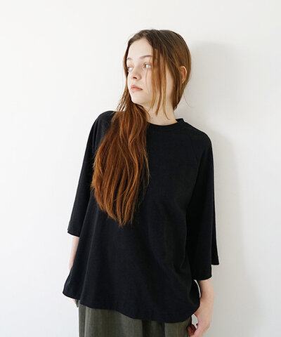 Mochi｜ tuck t-shirt [ms22-to-02/black] タックTシャツ