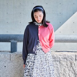 NARU|(ナル) スノーコットン バイカラーニットカーデ 670700 カーディガン 羽織