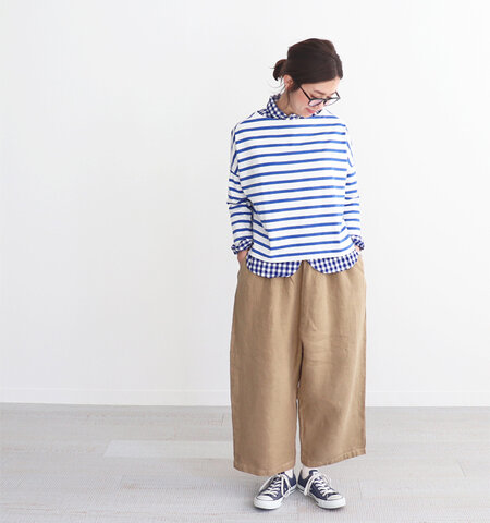 maillot|Border Drop Boat Long Tee ボーダー・ワイドシルエットTee MAC-17229