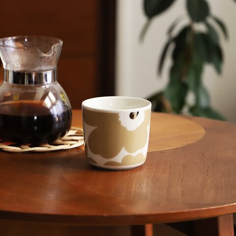 marimekko|Unikko ウニッコ ラテマグ (ホワイト×ベージュ×シルバー)単品 200ml