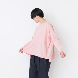 STAMP AND DIARY｜ハイマイクロコットン天竺 ボートネックワイドTシャツ