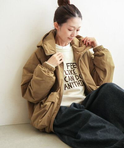 SOLAMONAT LARME|サーモライトフーデッドジャケット アウター 中綿 larm-it-nwpk