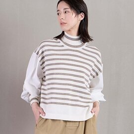 TUTIE.|コットンウールニットモックネックプルオーバー 長袖シャツ セーター