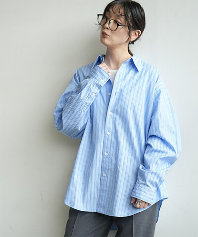 Shinzone|STRIPED UNCLE SHIRT トライプアンクルシャツ 長袖 26amsbl08