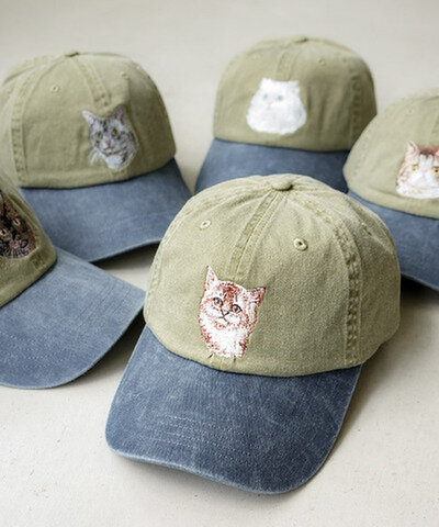 PORT and COMPANY | Cat Embroidery Cap キャットエンブロイダリーキャップ 帽子 刺繍 猫 ss-cp83