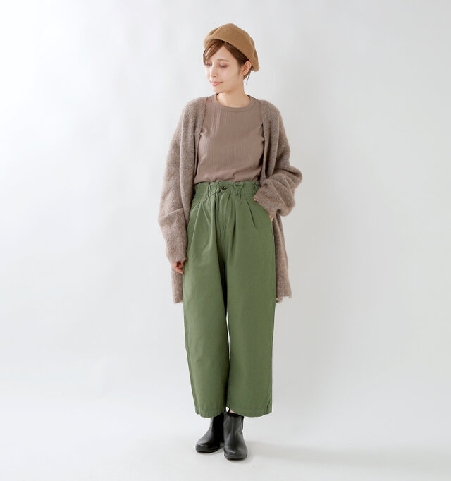 model yama:167cm / 49kg
color : olive / size : S