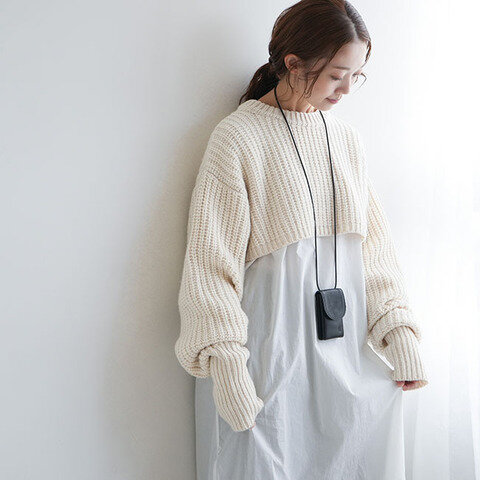 solamonat poche｜【20%OFF】ショートニットセーター poche-cbt-sweater