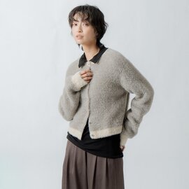 WHYTO.|2way ミックス ファー カーディガン wht26fkn4042