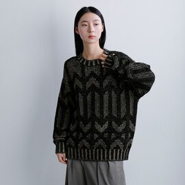 LOEFF|リネンウール 壁画ジャガードニット セーター 8883-1-000011