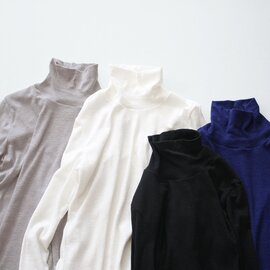 TOKYO BASIC|オーガニックコットン マーブルフライス タートルネック プルオーバー