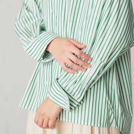 MidiUmi｜stripe volume sleeve shirt