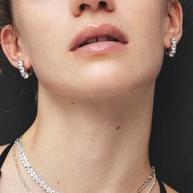 les bon bon|princess round hug pierce フープピアス シルバー925 ジルコニア