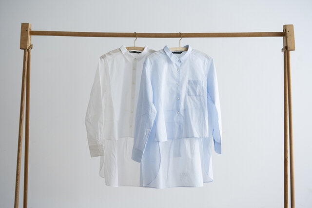 mizuiroind|フロントショートバックロングシャツ