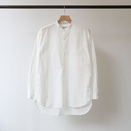 MidiUmi｜band collar wide shirt