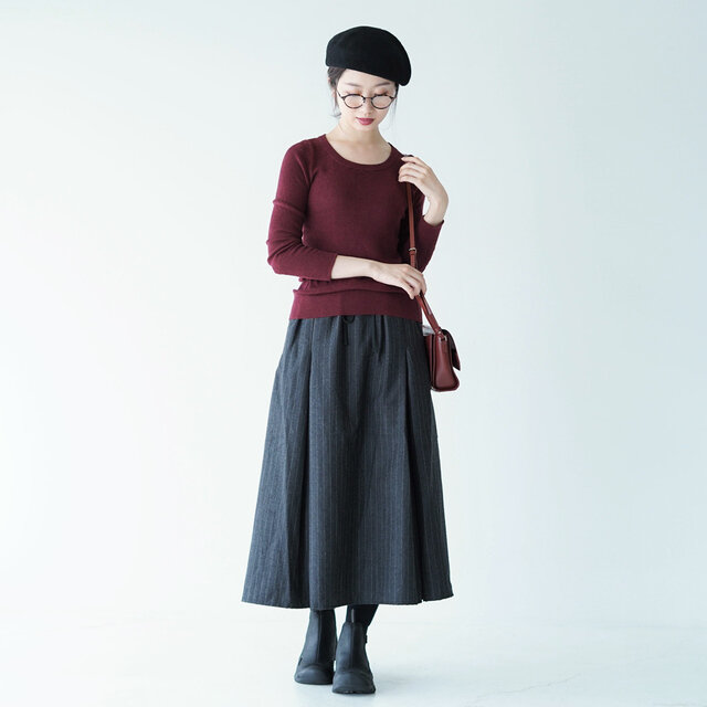 モデル:166cm / 47kg
color : bordeaux/ size : free