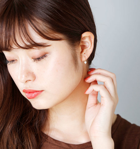 Carla Caruso｜14kt goldピアス サファイア・パール“Gem Drop Earrings” p-d-03-04-tr ギフト 贈り物