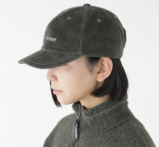 and wander|and wander アンドワンダー 5986122 コーデュロイキャップ corduroy cap