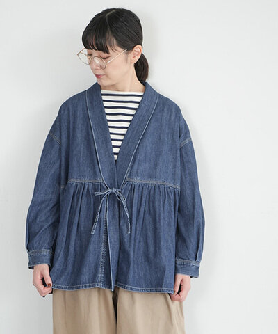 Brocante|8ozデニム フロンセジャケット レディース トップス 羽織り 38-283e