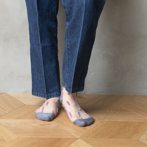 TRICOTÉ|ストライプシャギーソックス