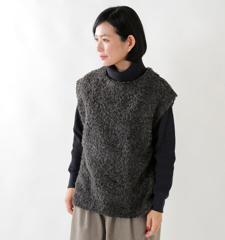 NARU bijoux|ループブークレーニットファーベスト 730120-mt