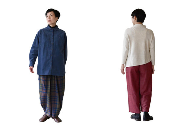 左:モデル160cm 右:モデル161cm