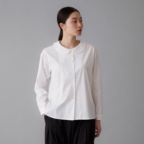 STAMP AND DIARY|プレミアムクロスギザ フラットカラーブラウス