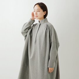 ina|反毛 ウール エターミン スタンドカラー ワンピース 254140