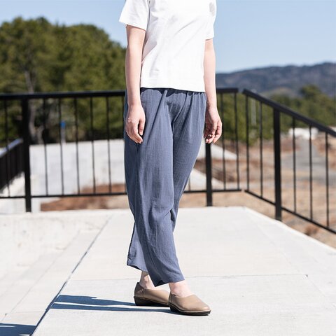 LIVING BASIC|コットンシルク楊柳 パンツ ズボン ギフト 日本製