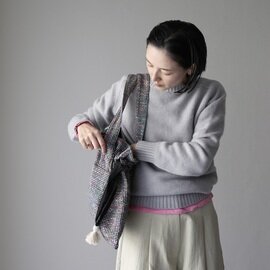 Suno&Morrison｜Silk Cotton Tweed Drawstring Tote  [ トートバッグ ]