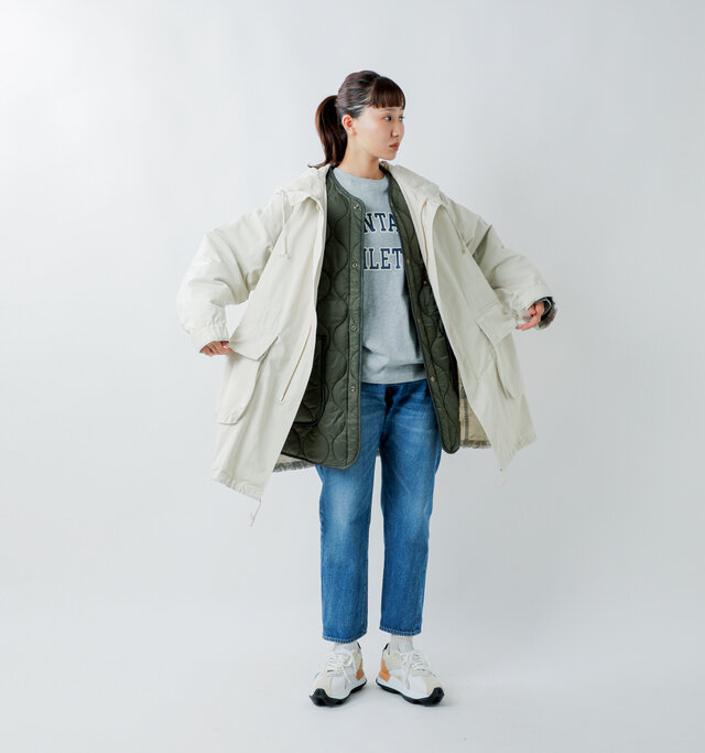 model mayuko：168cm / 55kg 
color : white / size : F