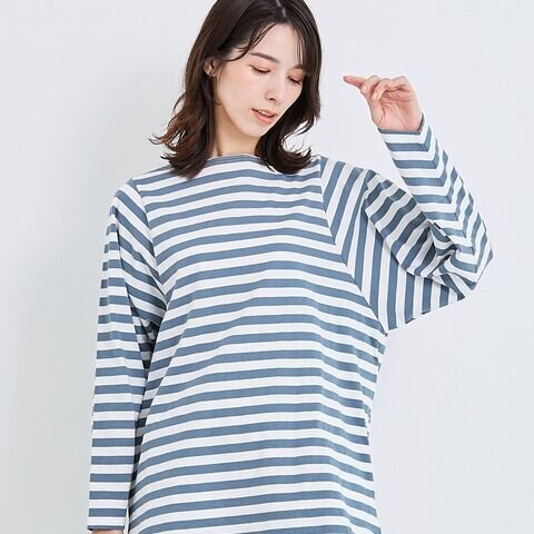 TUTIE.|コットンボーダーワイドスリーブプルオーバー
