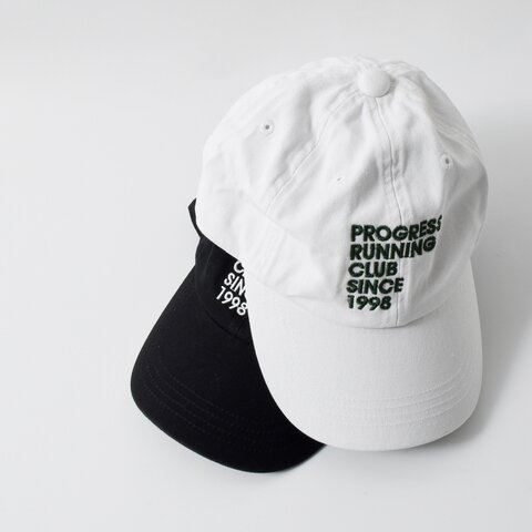 PROGRESS RUNNING CLUB|刺繍 ロゴ キャップ 帽子 “PROGRESS RUNNING CLUB CAP” prc-24aw-12-ms