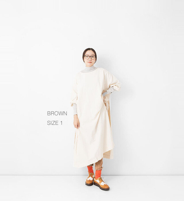 color : BROWN / サイズ1、モデル162cm